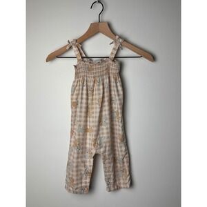 Disney Baby Lady and the Tramp Romper‎ 18M Gingham Check Puppy Sleeveless